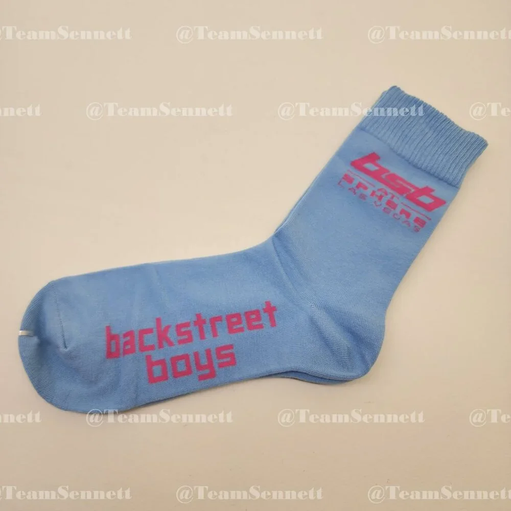Backstreet Boys Blue & Pink Crew Socks // Into the Millennium Sphere Las Vegas